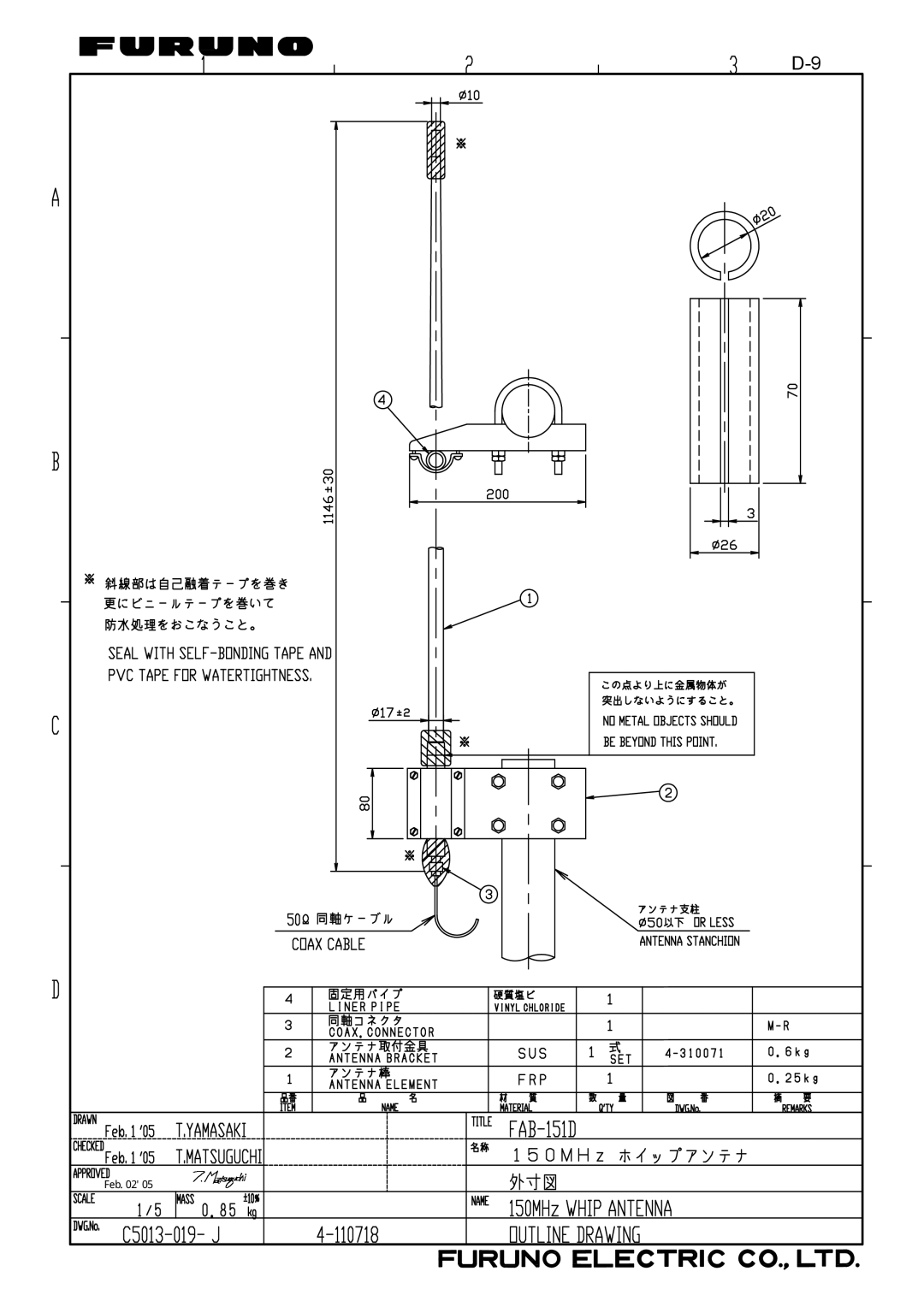 Furuno FA-100 manual 