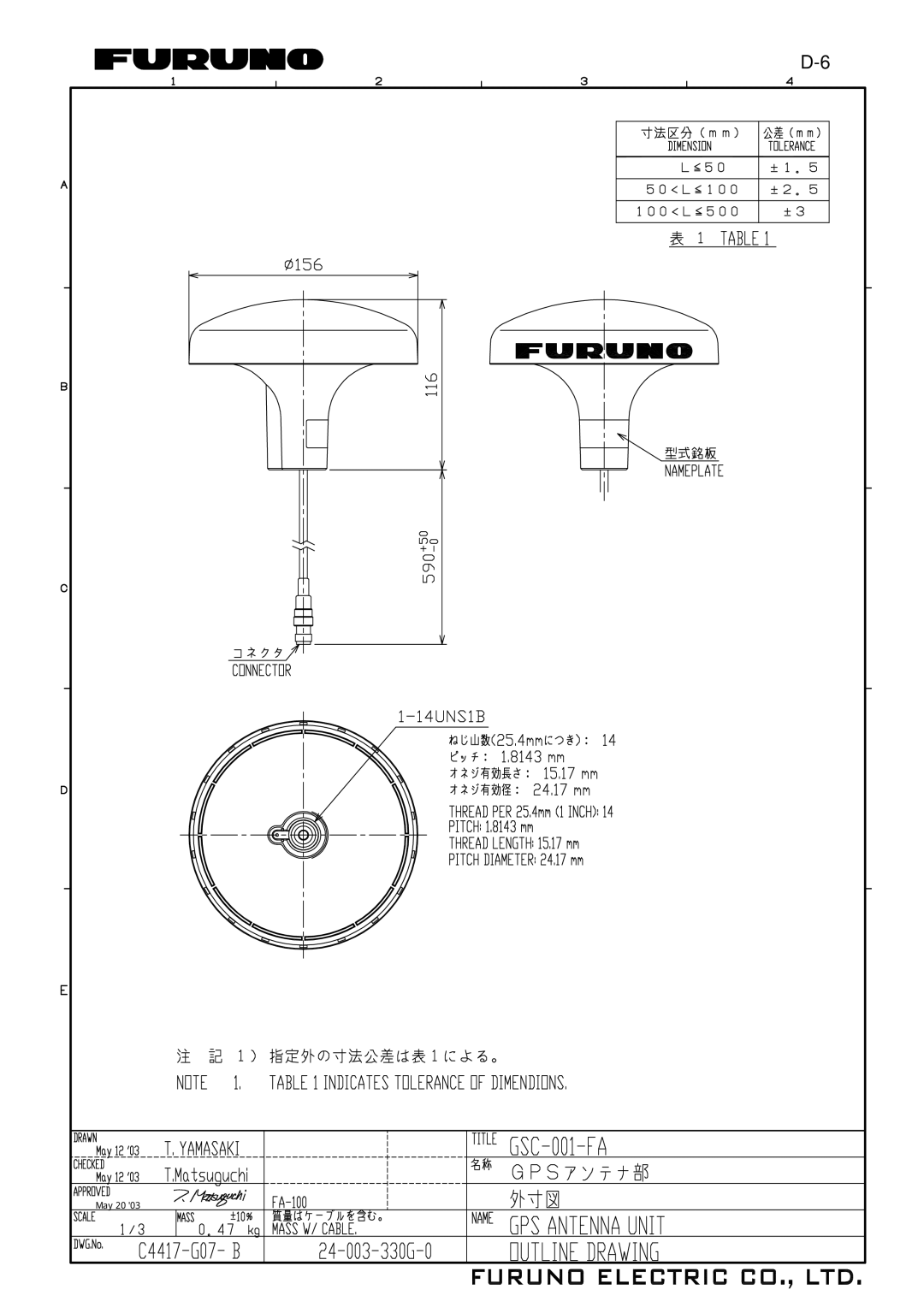 Furuno FA-150 installation manual May 20 