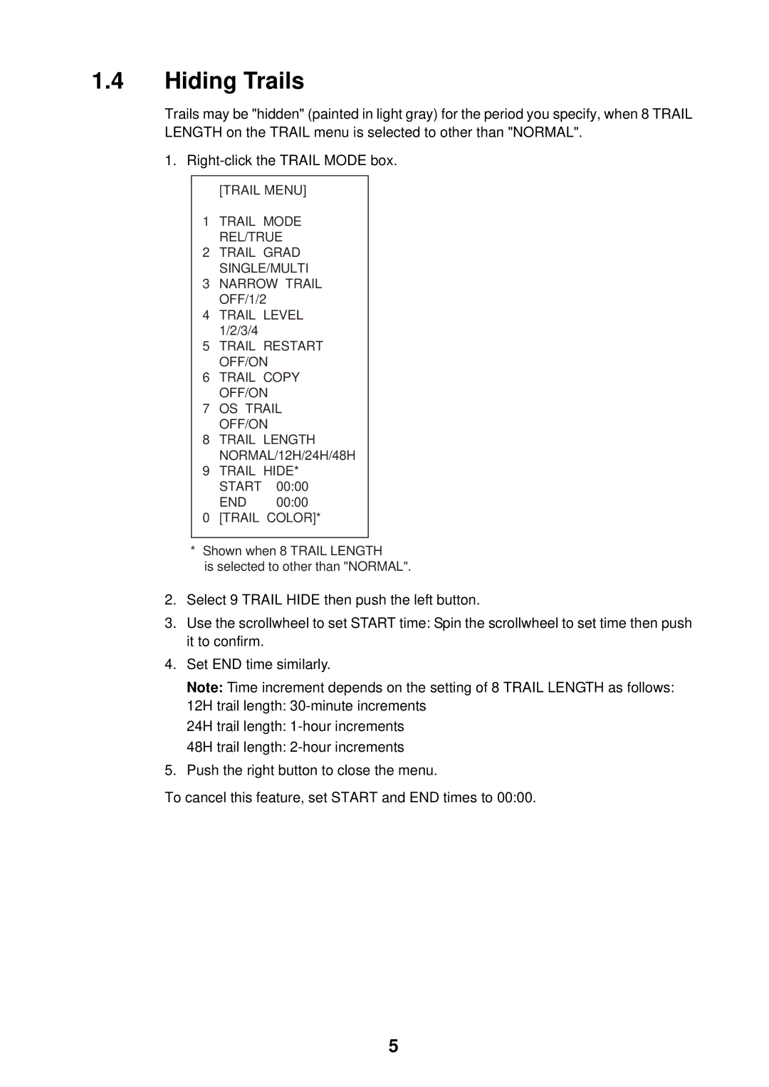 Furuno FAR-2107 specifications Hiding Trails 