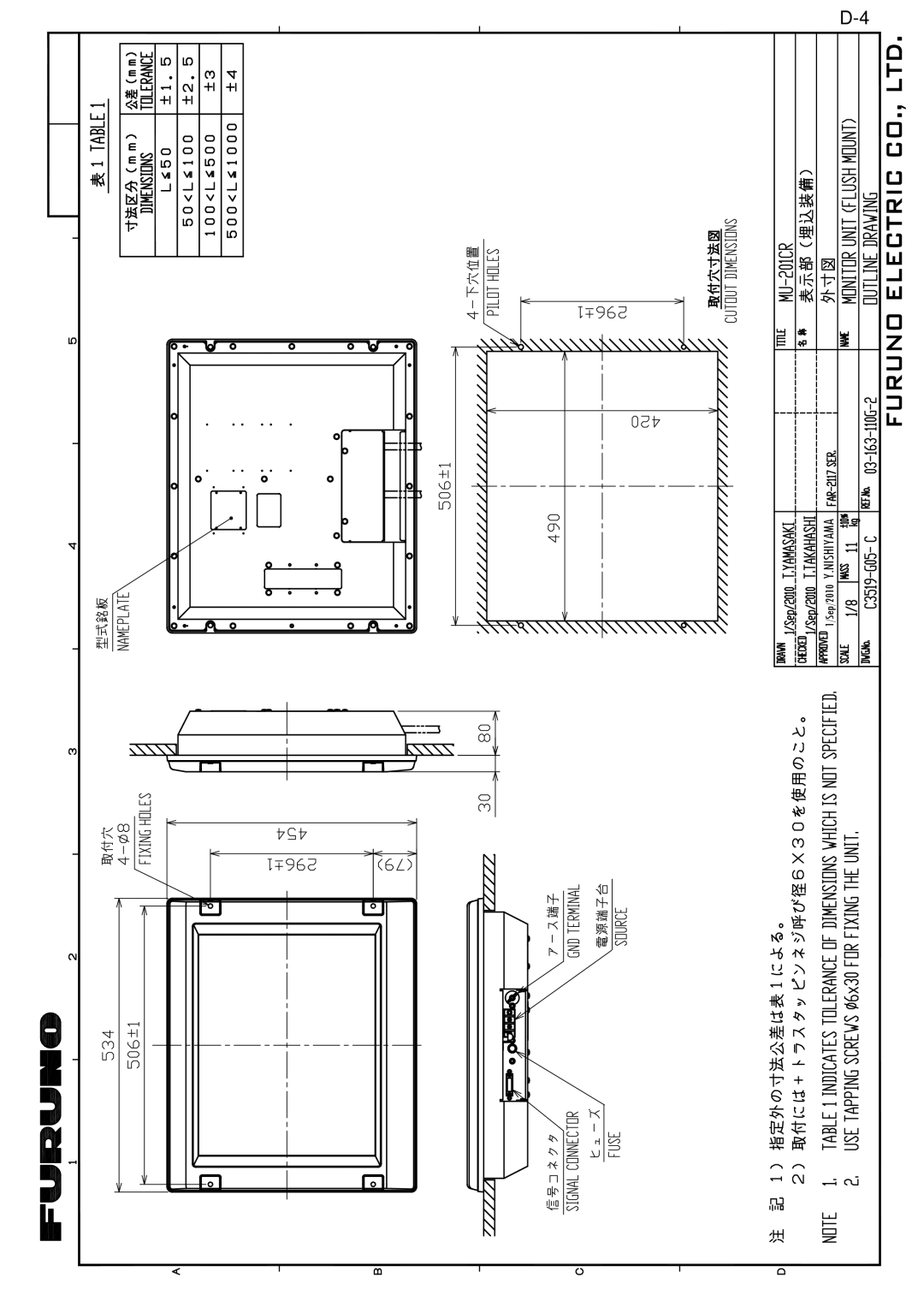 Furuno FAR-2157 installation manual Sep/2010 Y.NISHIYAMA 