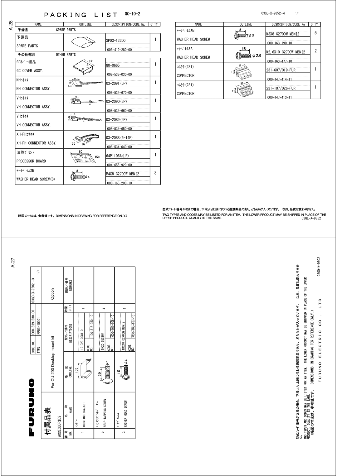 Furuno FAR-2167DS-BB, FAR-2167DS-D installation manual GC-10-2 