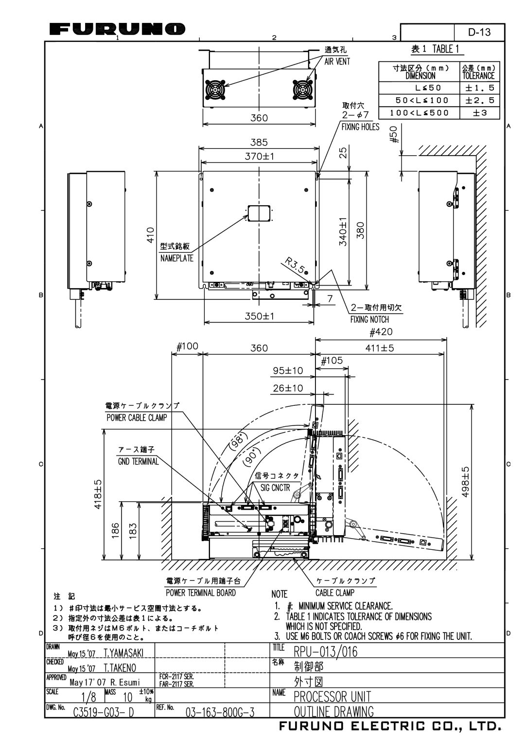 Furuno FAR-2827, FAR-2127-BB, FAR-2117-BB, FAR-2817 installation manual  4UWOK 