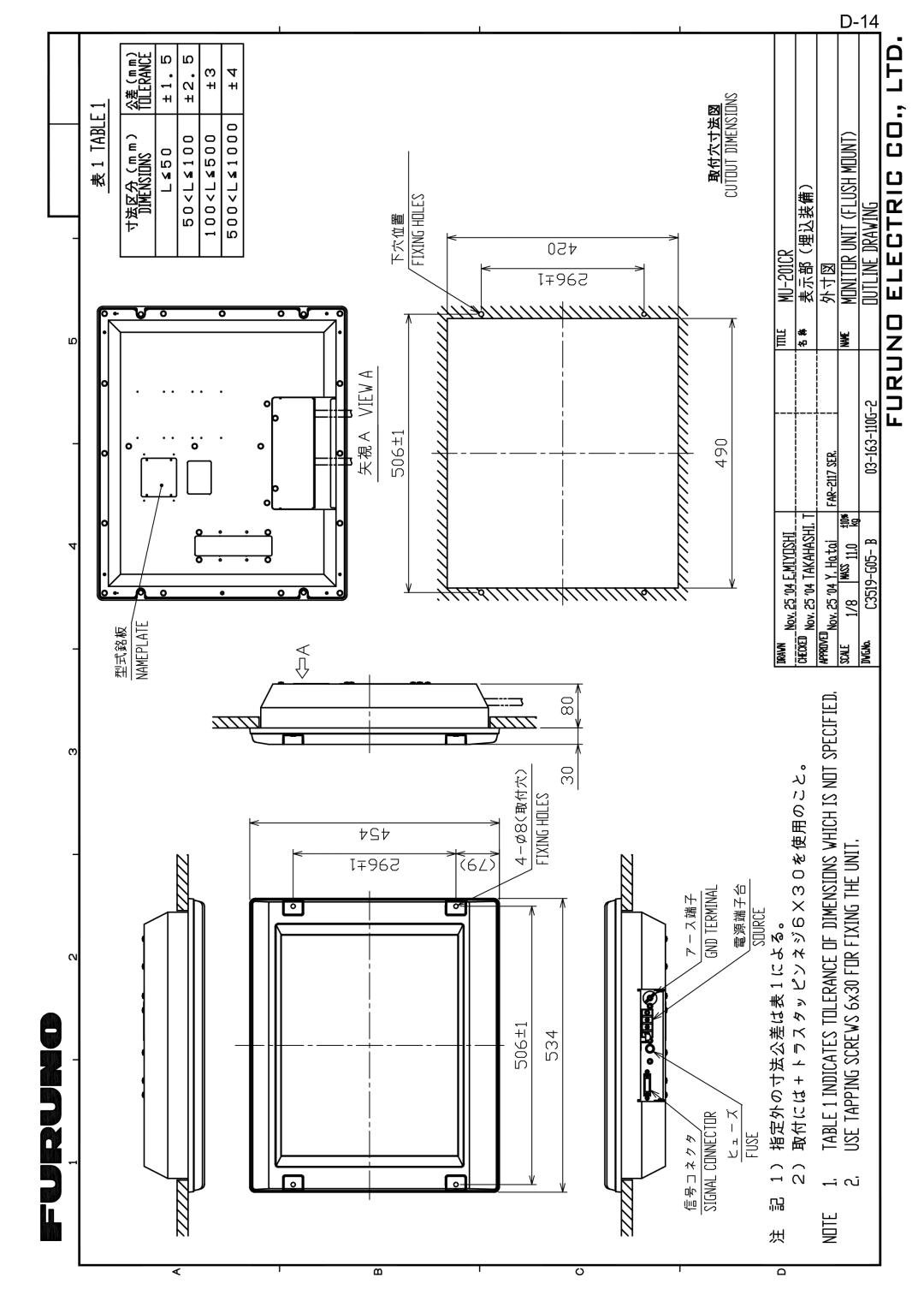 Furuno FAR-2827, FAR-2127-BB, FAR-2117-BB, FAR-2817 installation manual 