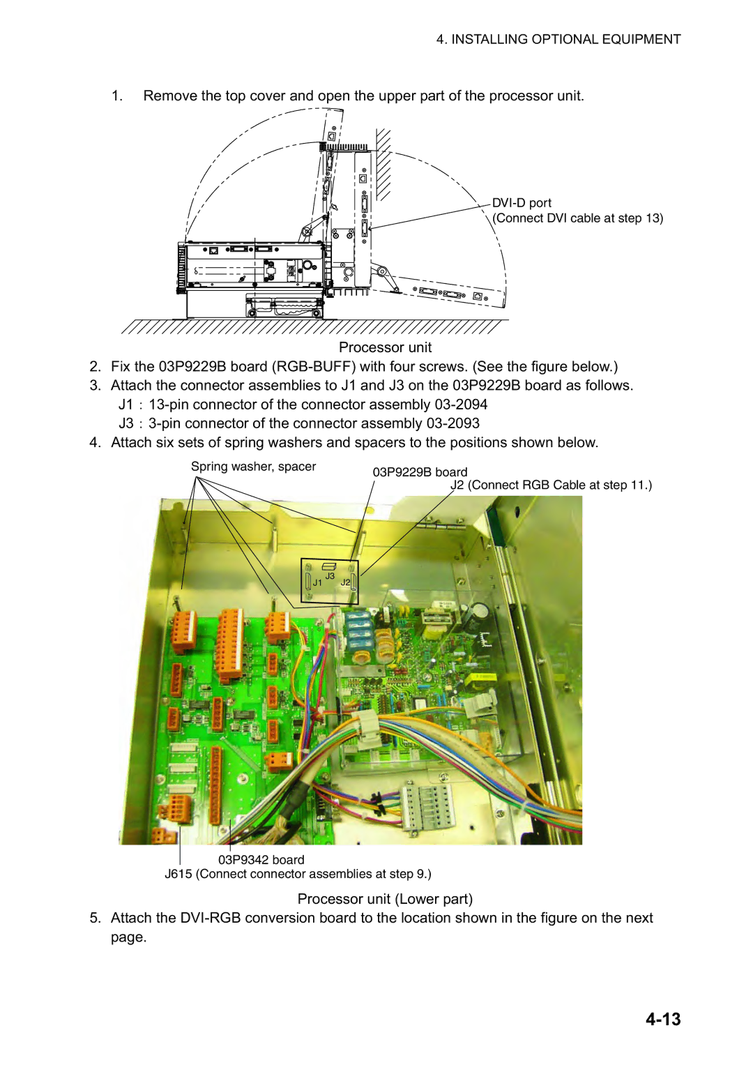 Furuno FAR-2127-BB, FAR-2827, FAR-2117-BB, FAR-2817 installation manual DVI-D port Connect DVI cable at step 