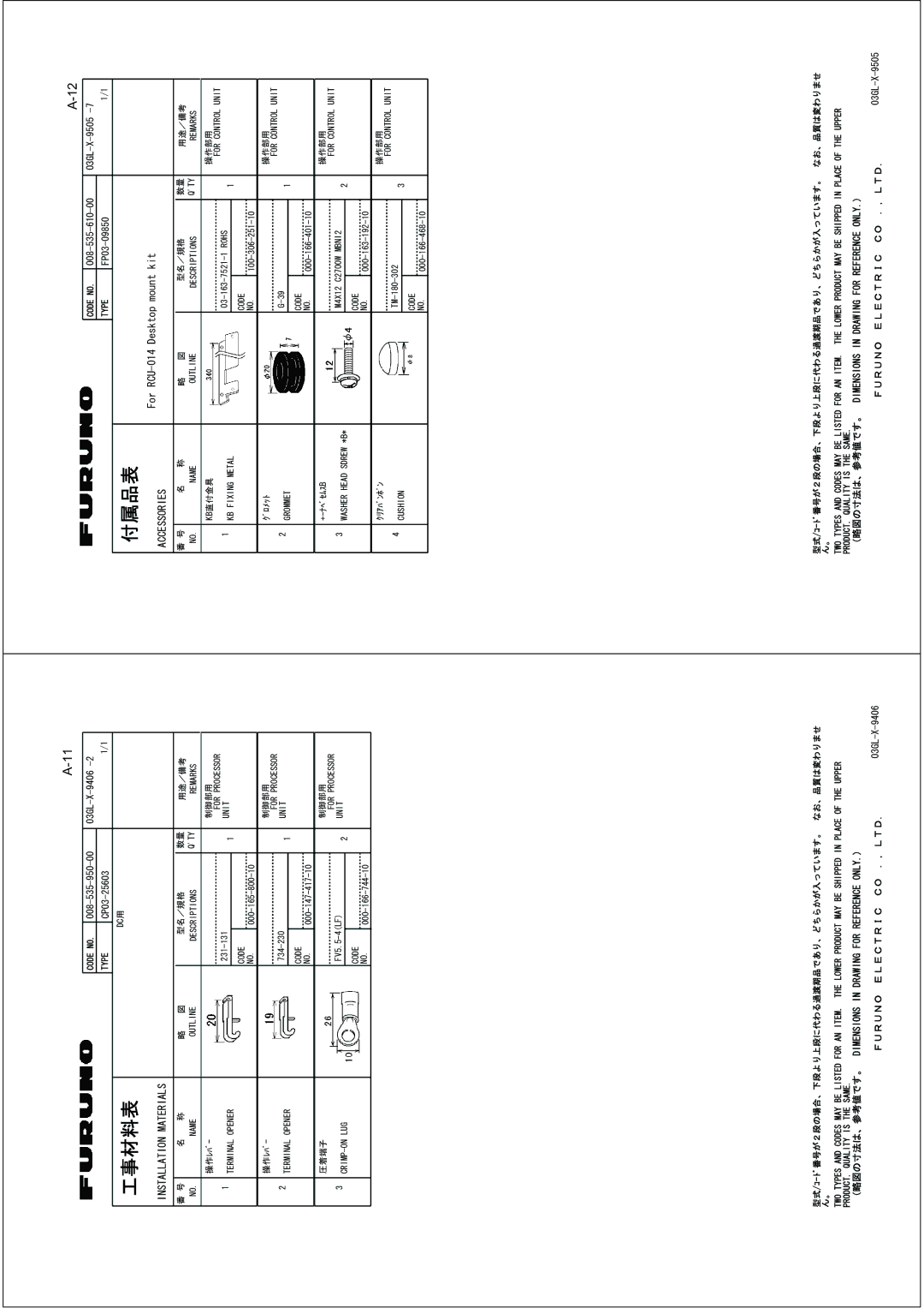 Furuno FAR-2827, FAR-2127-BB, FAR-2117-BB, FAR-2817 installation manual QT4%7&GUMVQROQWPVMKV 