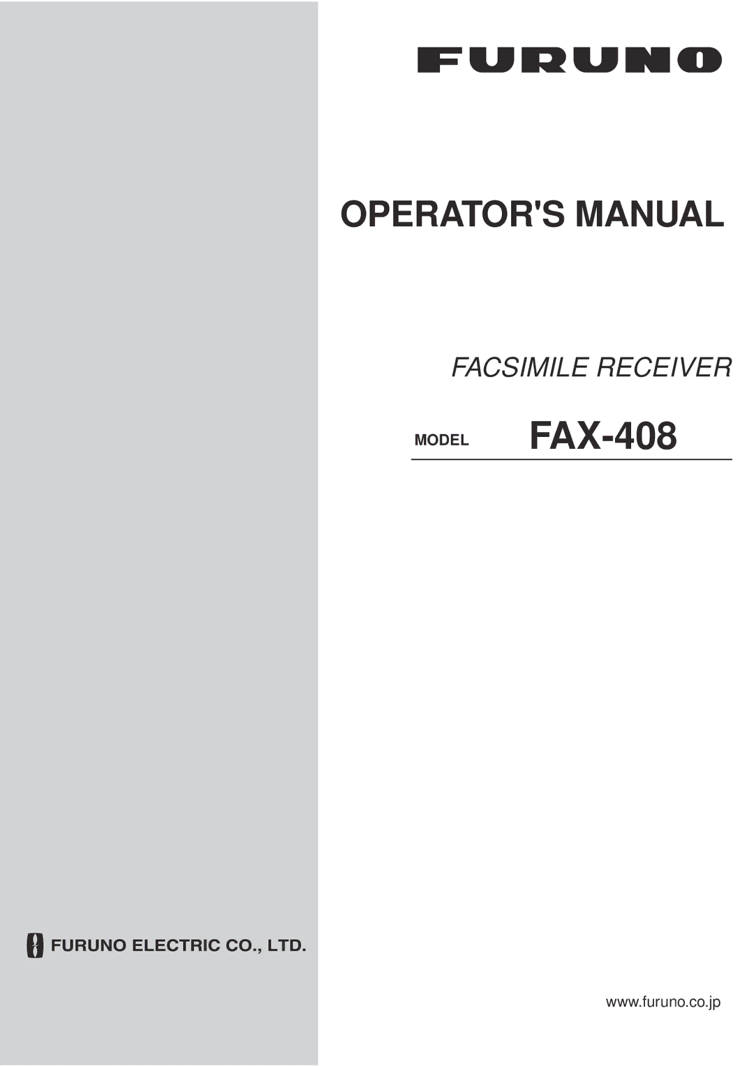 Furuno manual Model FAX-408 