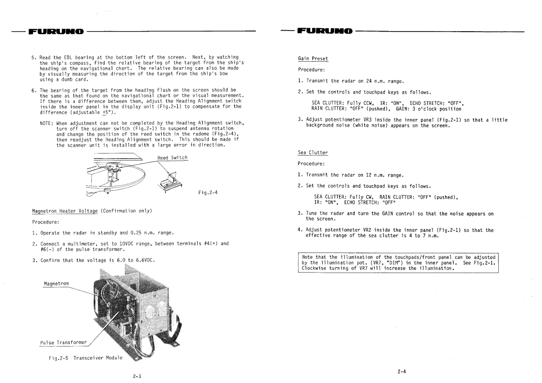 Furuno FCR-902 manual 