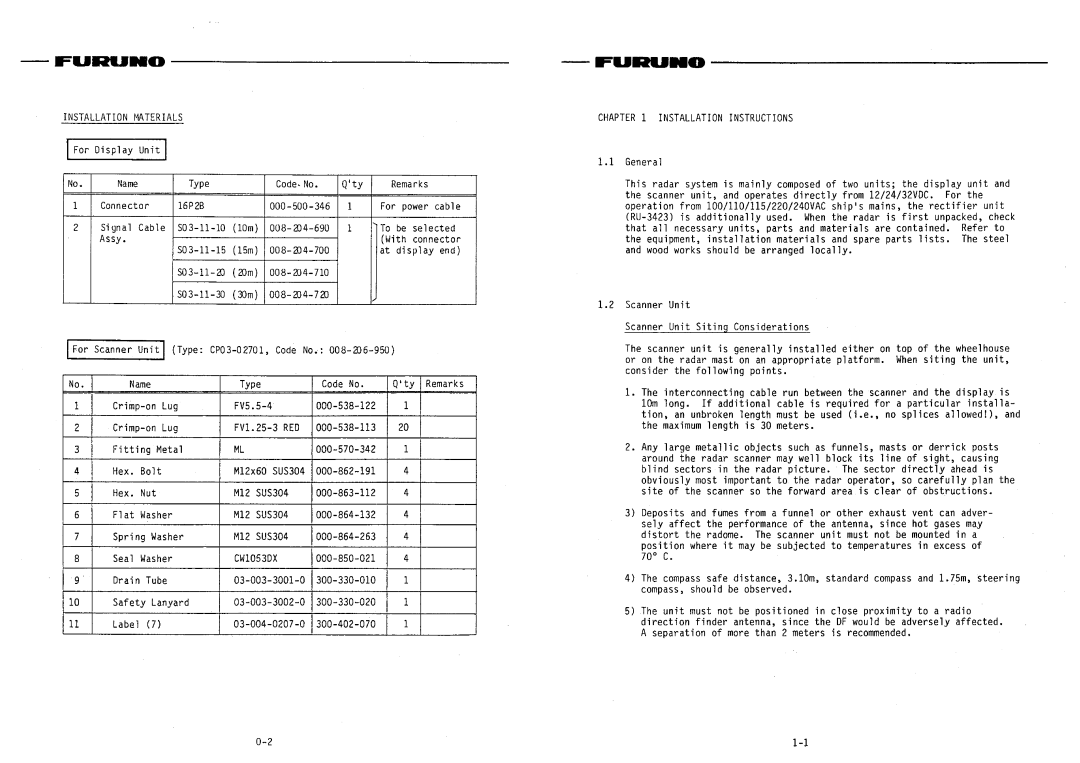 Furuno FCR-902 manual 