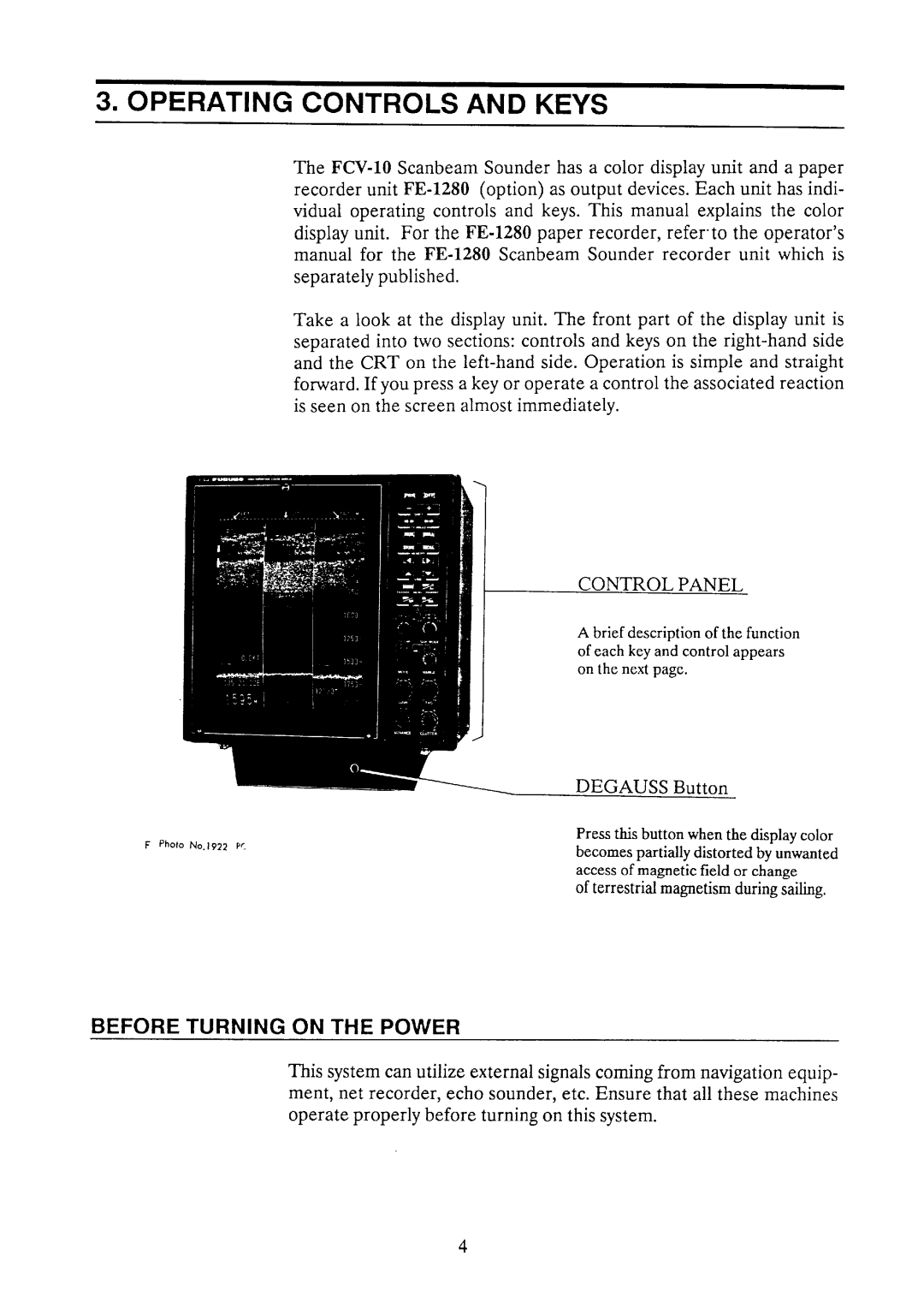 Furuno FCV-10 manual 