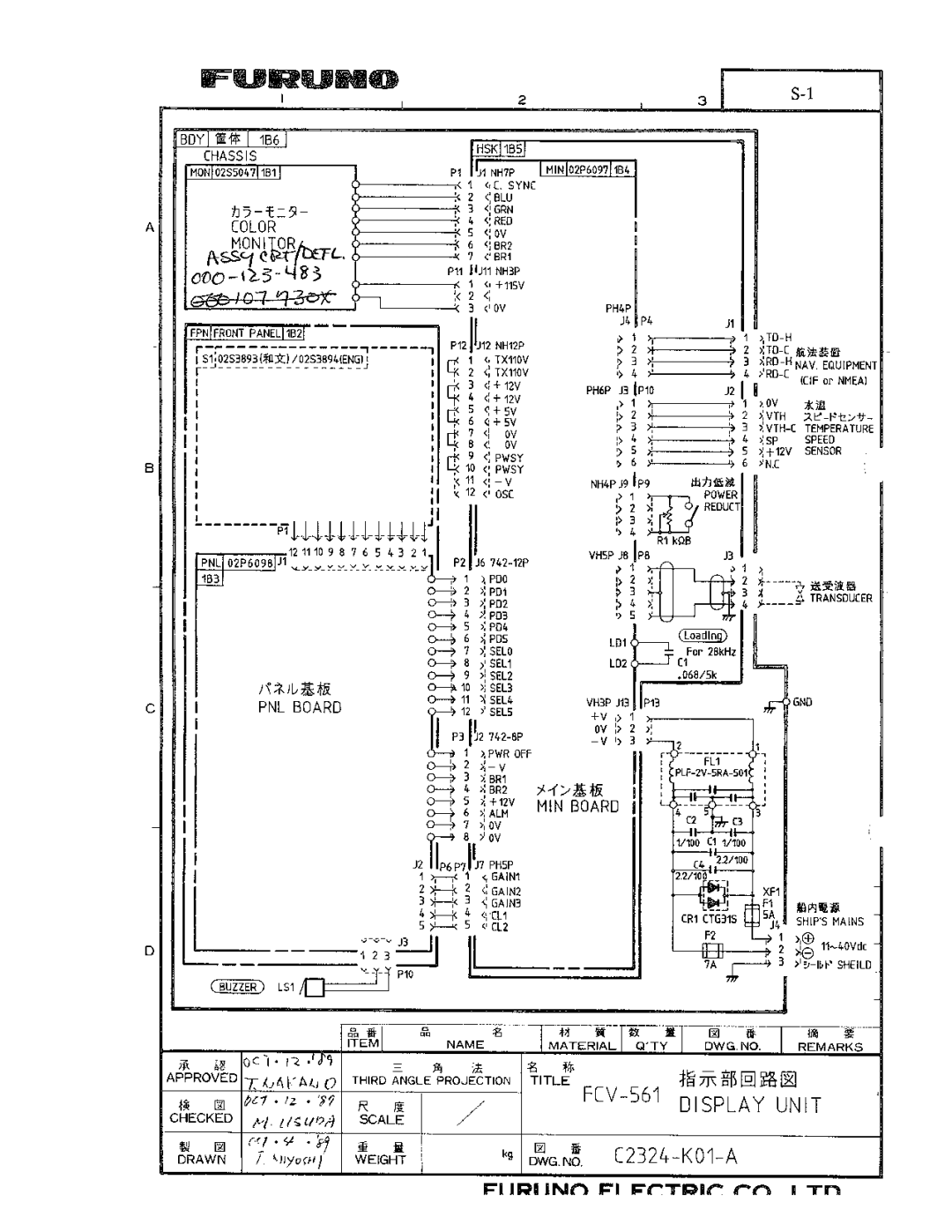 Furuno FCV-561 manual 