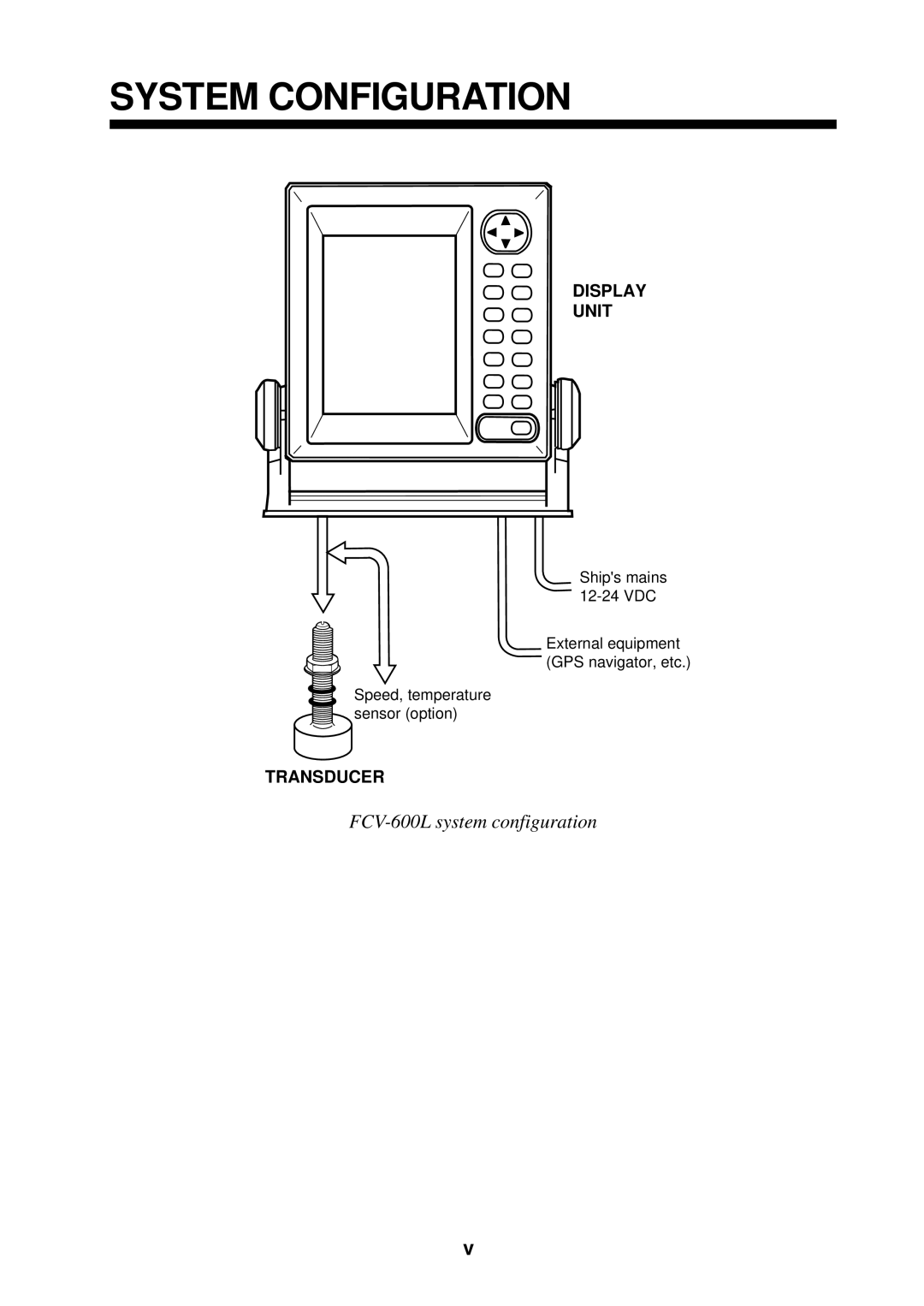 Furuno manual System Configuration, FCV-600L system configuration 