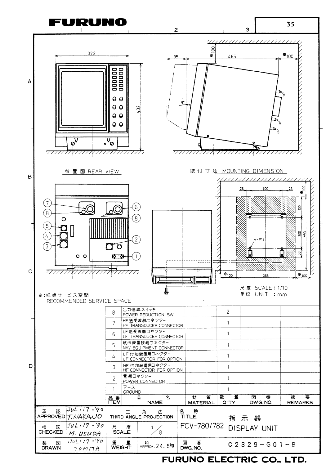 Furuno FCV-780/782 manual 