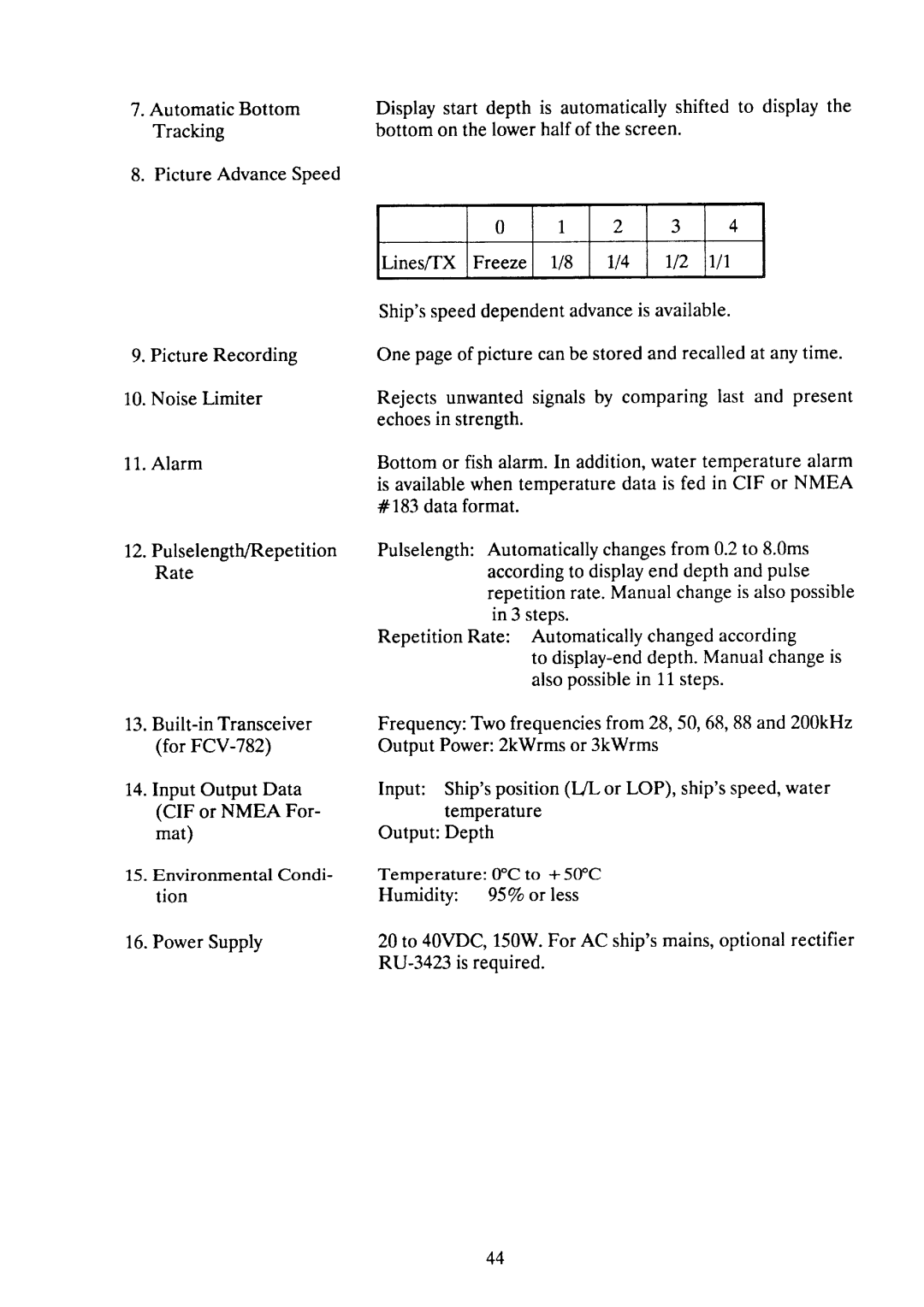 Furuno FCV-780/782 manual 