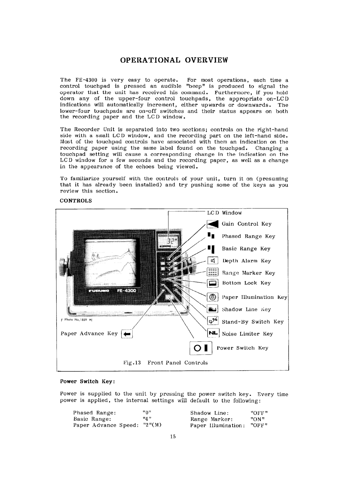 Furuno FE-4300 manual 