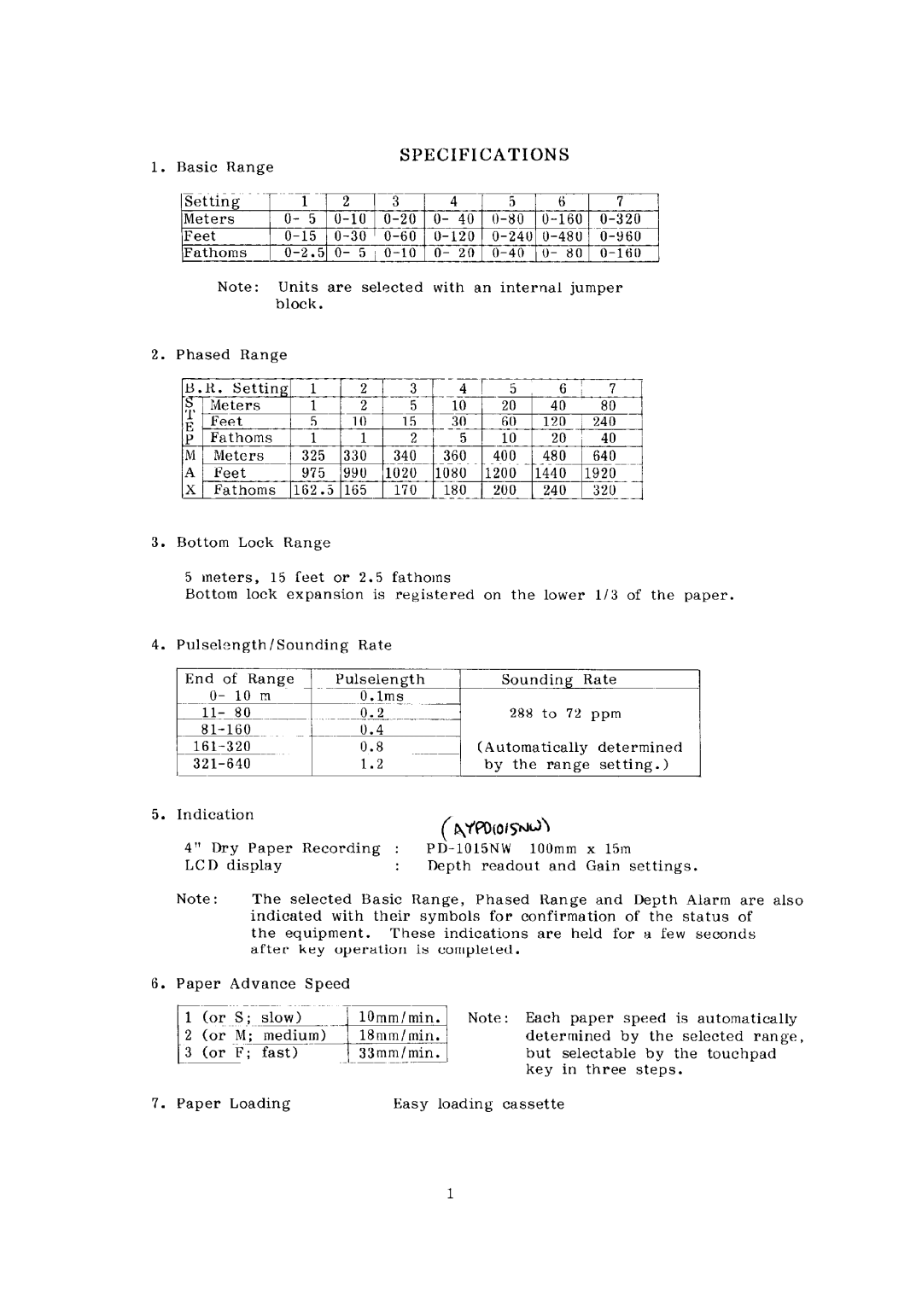 Furuno FE-4300 manual 