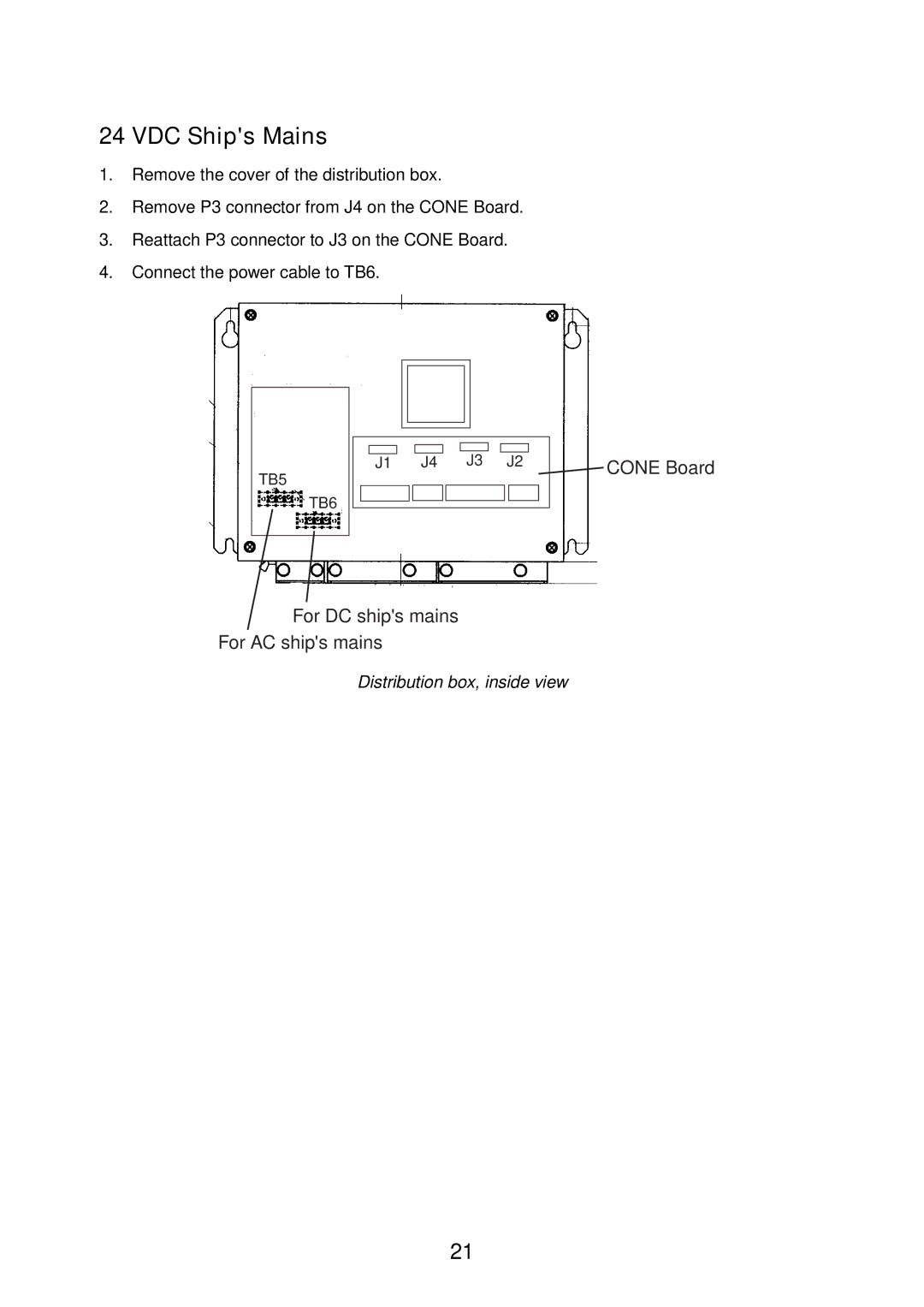 Furuno FE-700 installation manual VDC Ships Mains 