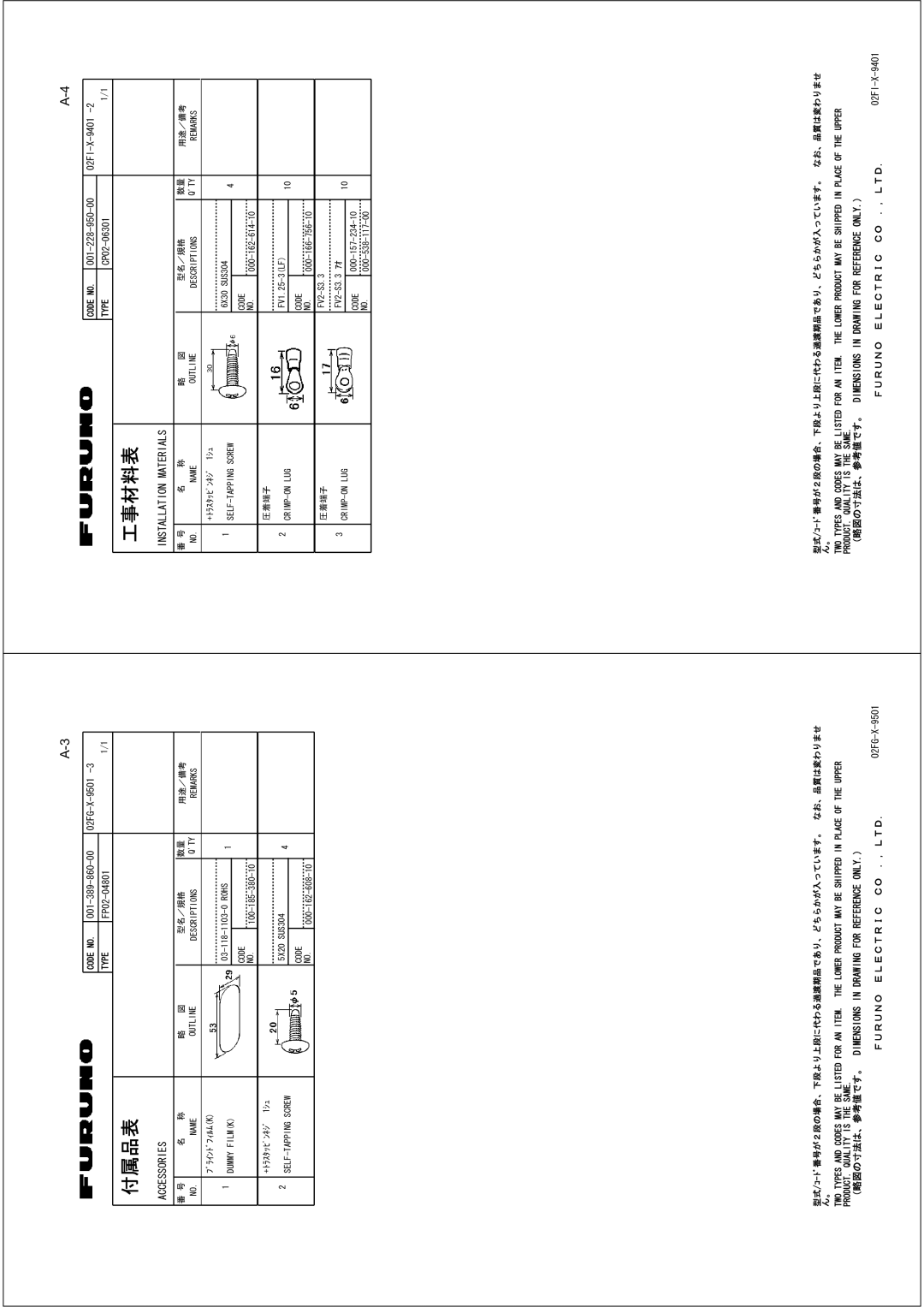 Furuno FE-700 installation manual  