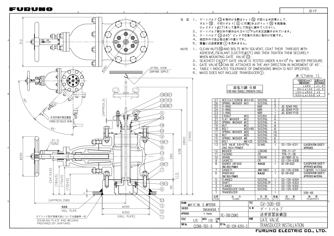 Furuno FE-700 installation manual Hatai 