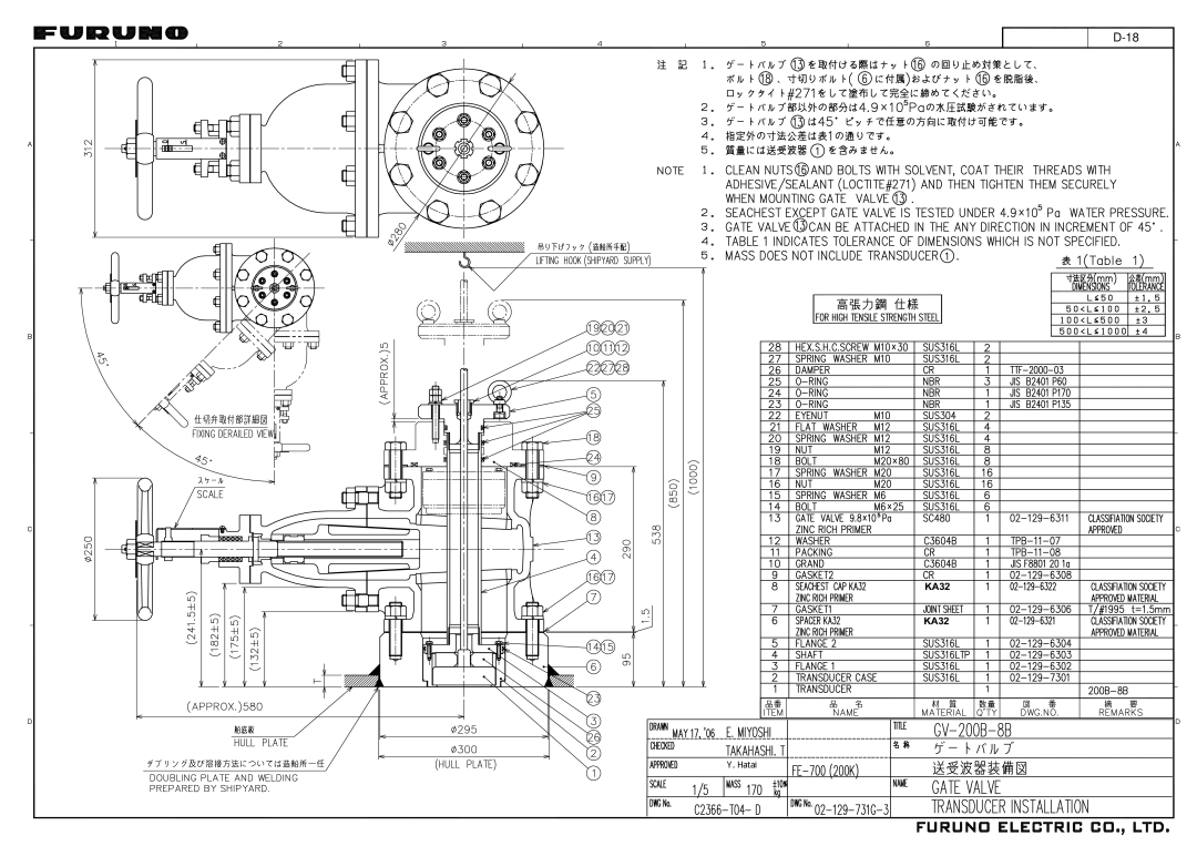 Furuno FE-700 installation manual Hatai 