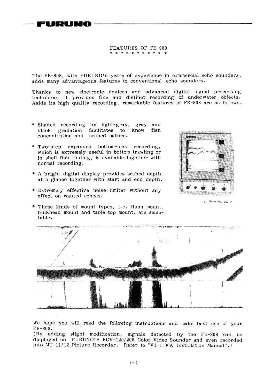 Furuno FE-808 manual 