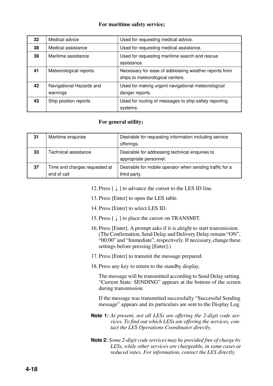 Furuno FELCOM 12 manual For maritime safety service, For general utility 