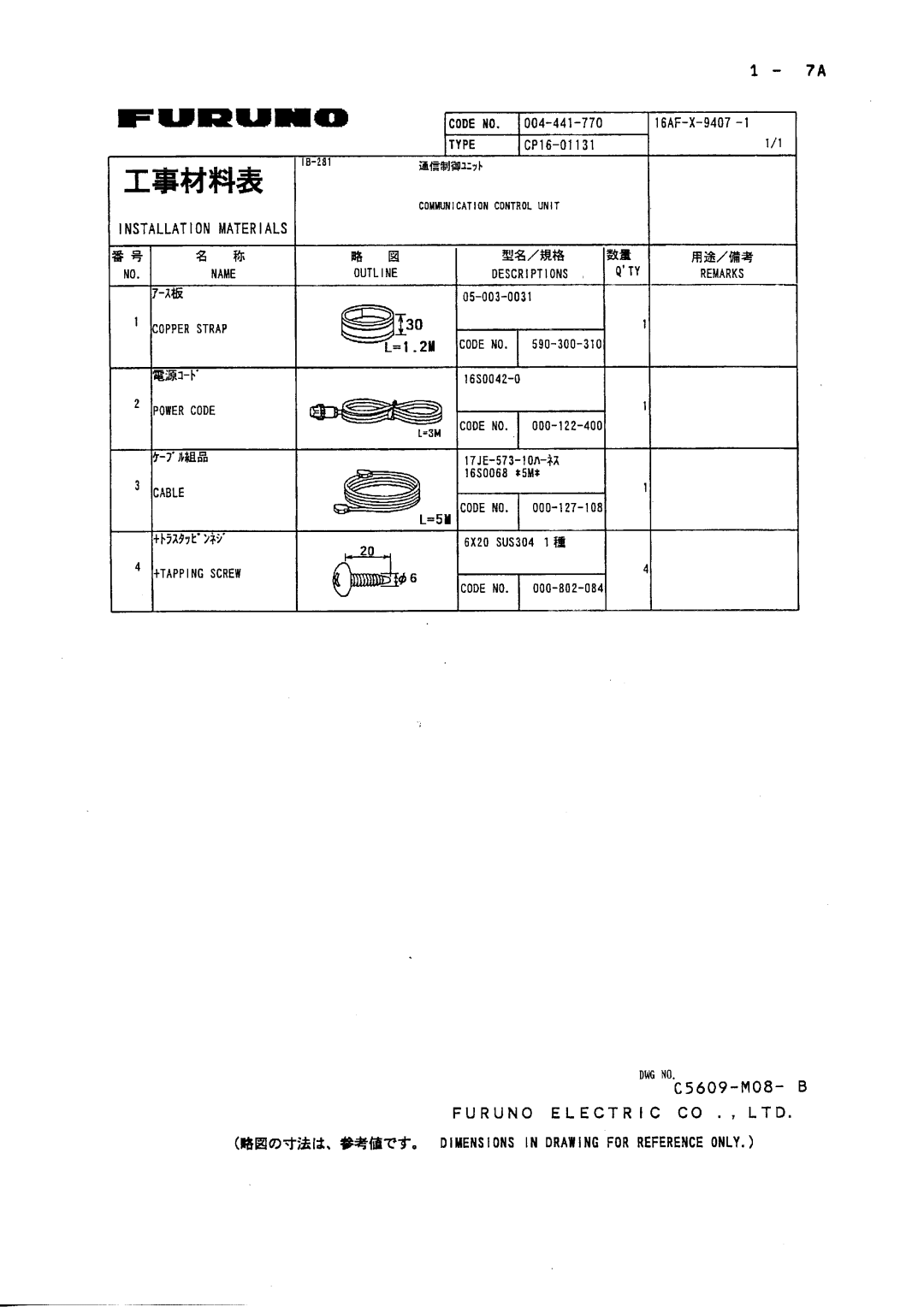 Furuno FELCOM 81B, FELCOM 81A manual 