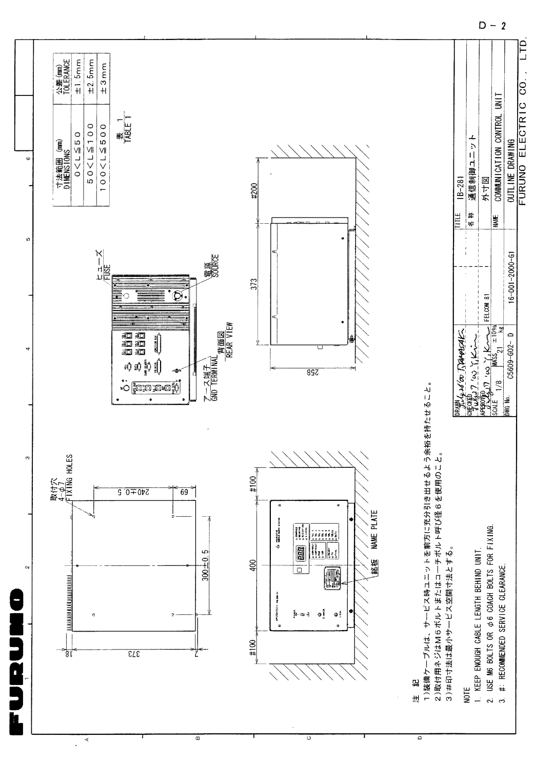 Furuno FELCOM 81B, FELCOM 81A manual 