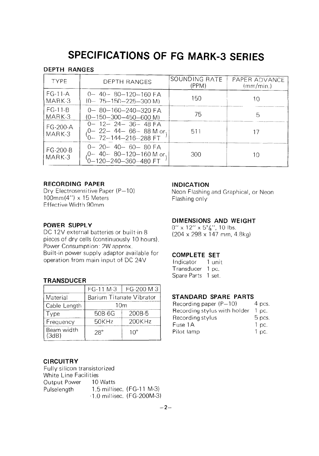 Furuno FG-11/200 MARK-3 manual 