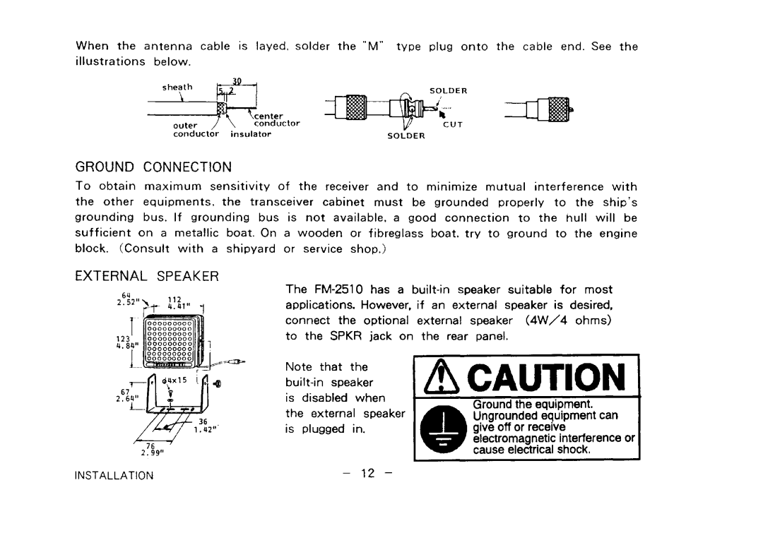 Furuno FM-2510 manual 