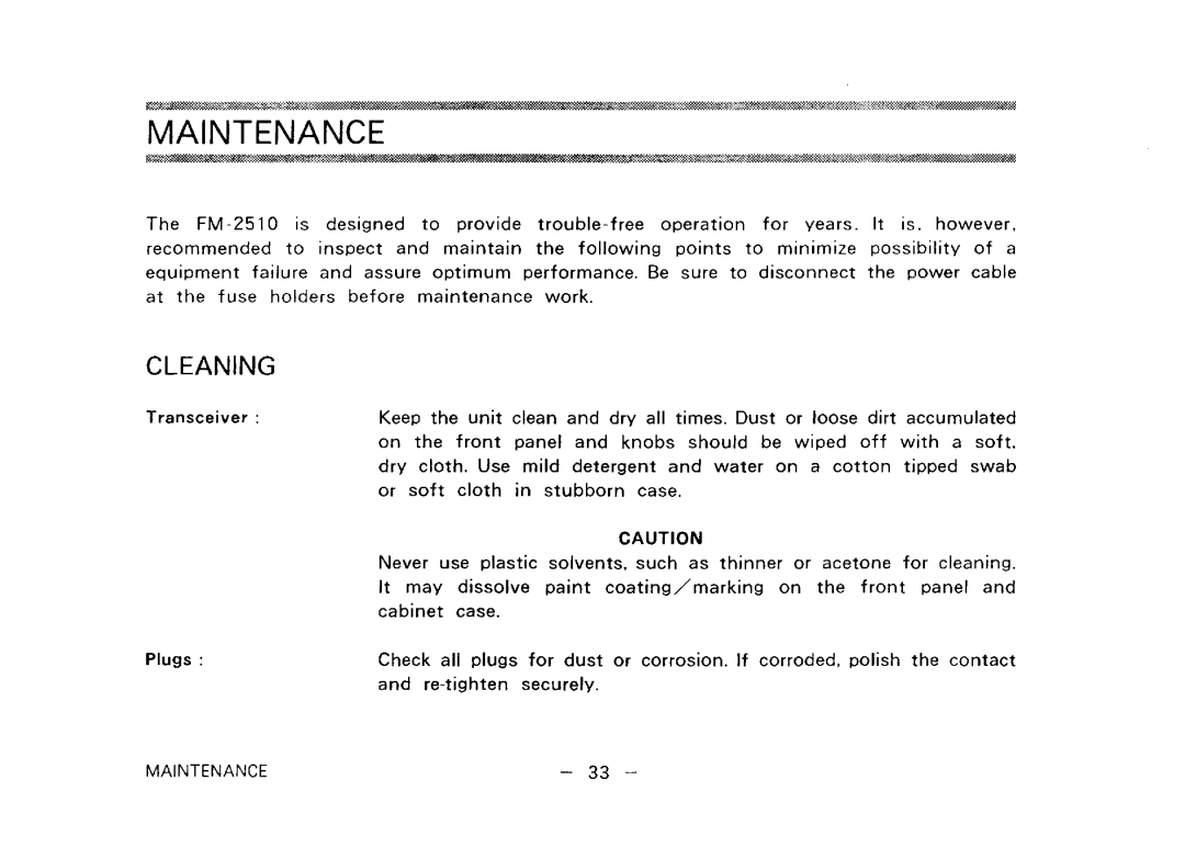 Furuno FM-2510 manual 