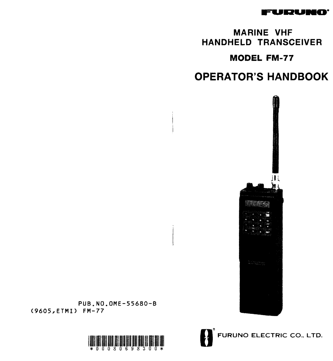 Furuno FM-77 manual 