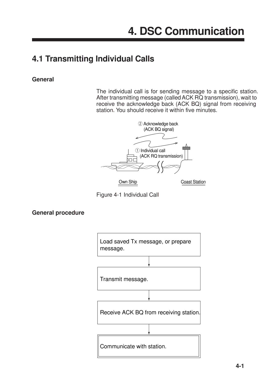 Furuno FM-8500 manual DSC Communication, Transmitting Individual Calls, General procedure 