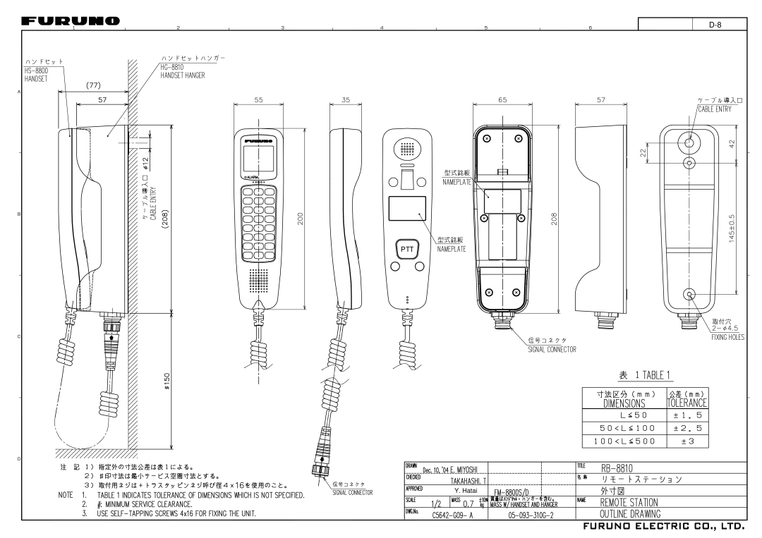 Furuno FM-8800D/8800S manual 