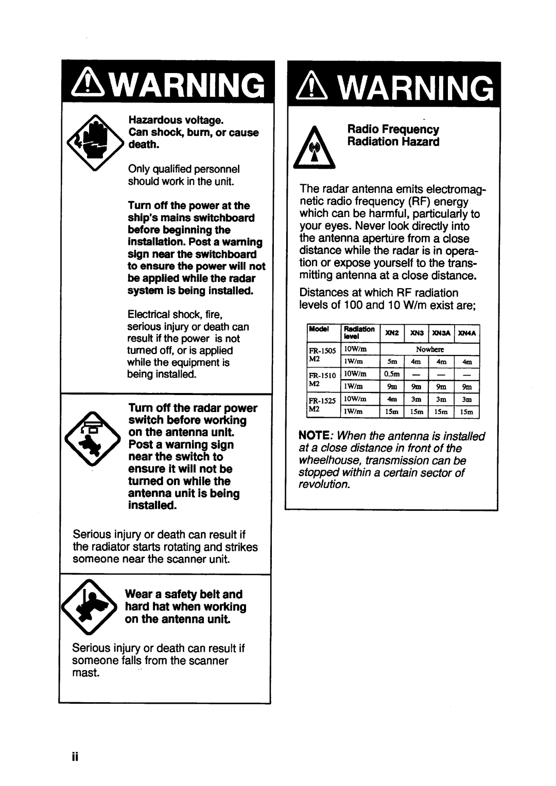 Furuno FR-1510, FR-1505, FR-1525 manual 