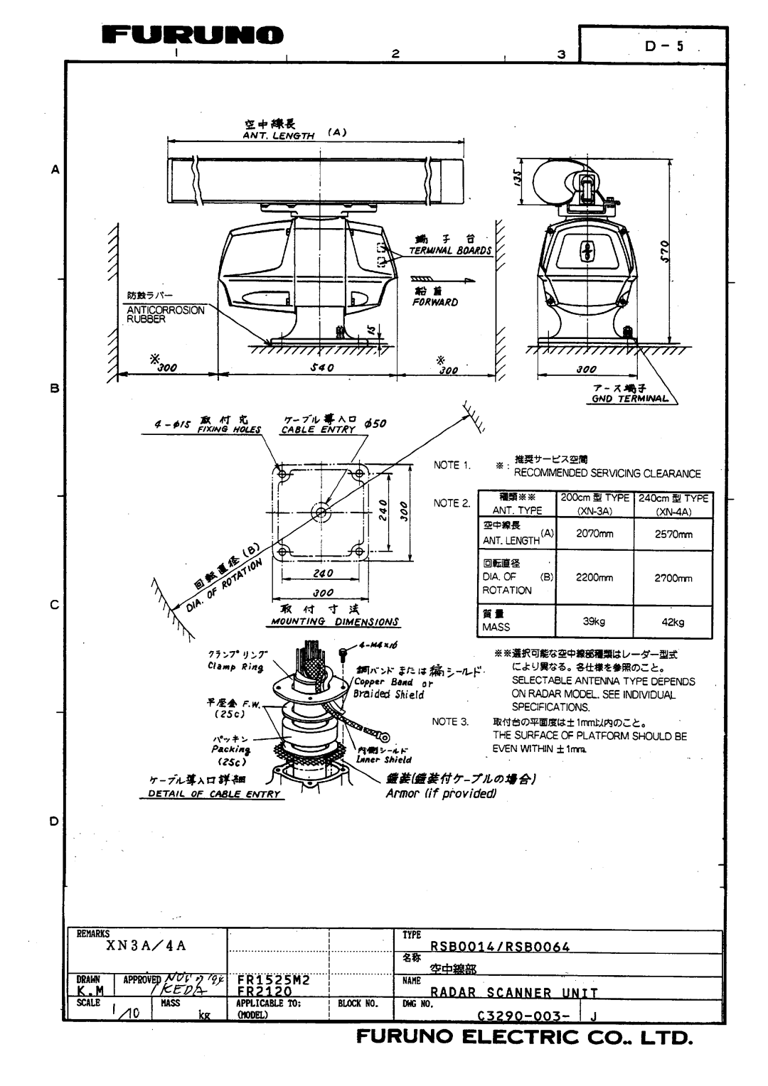 Furuno FR-1510, FR-1505, FR-1525 manual 