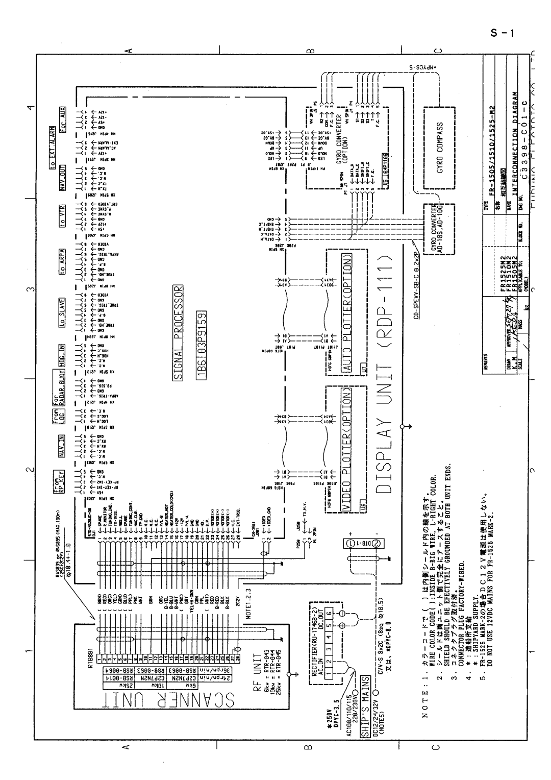 Furuno FR-1510, FR-1505, FR-1525 manual 