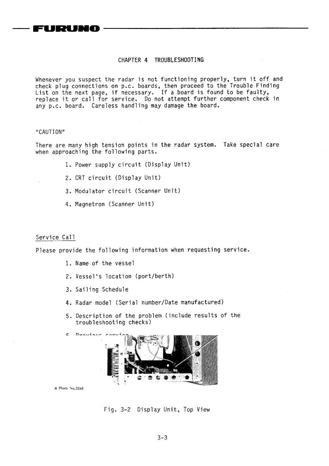 Furuno FR-1510DA manual 