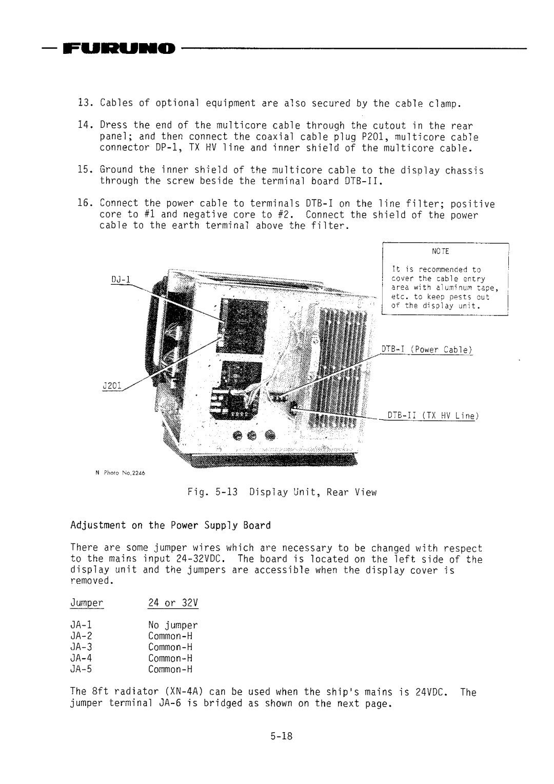 Furuno FR-1510DA manual 