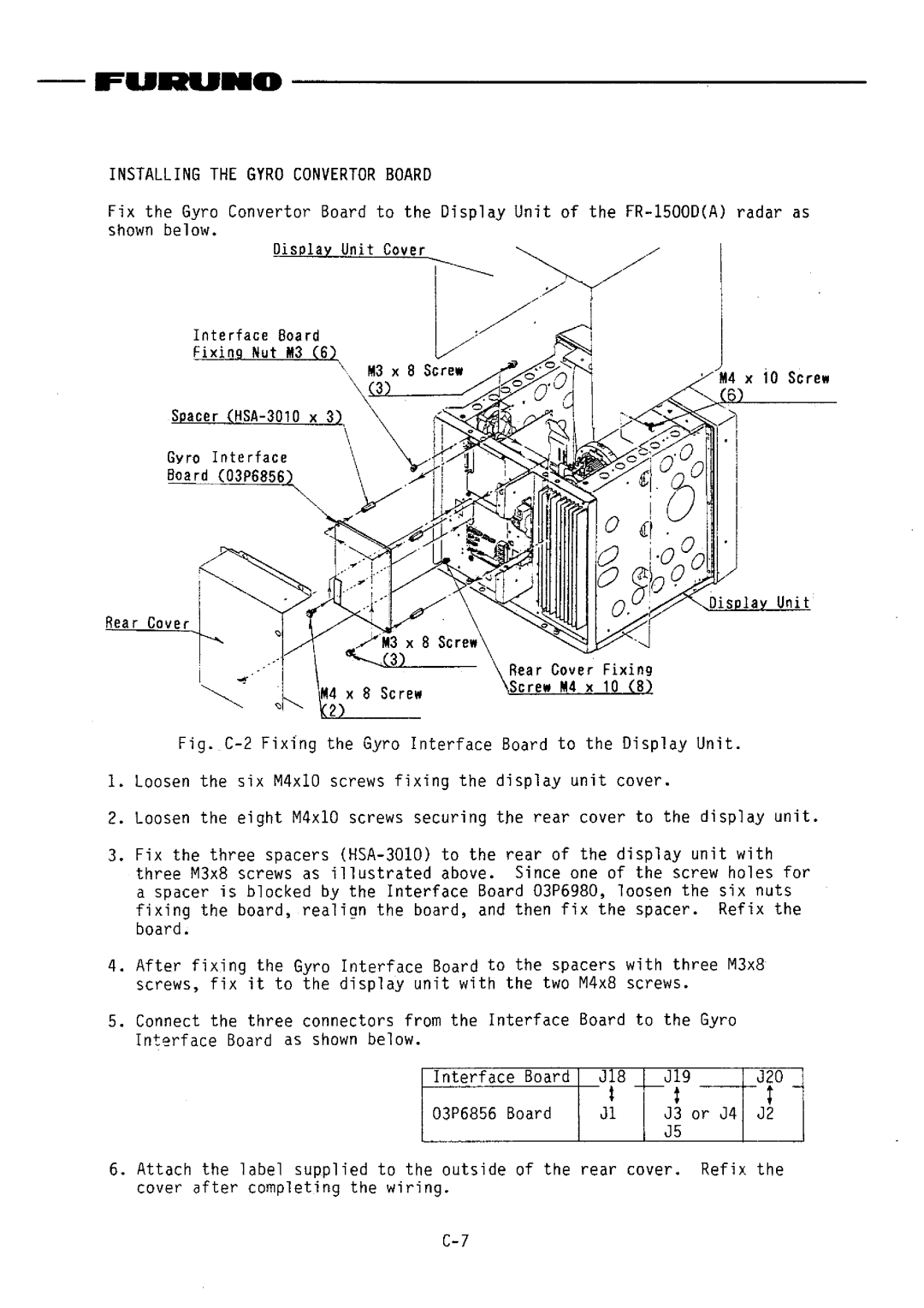 Furuno FR-1510DA manual 