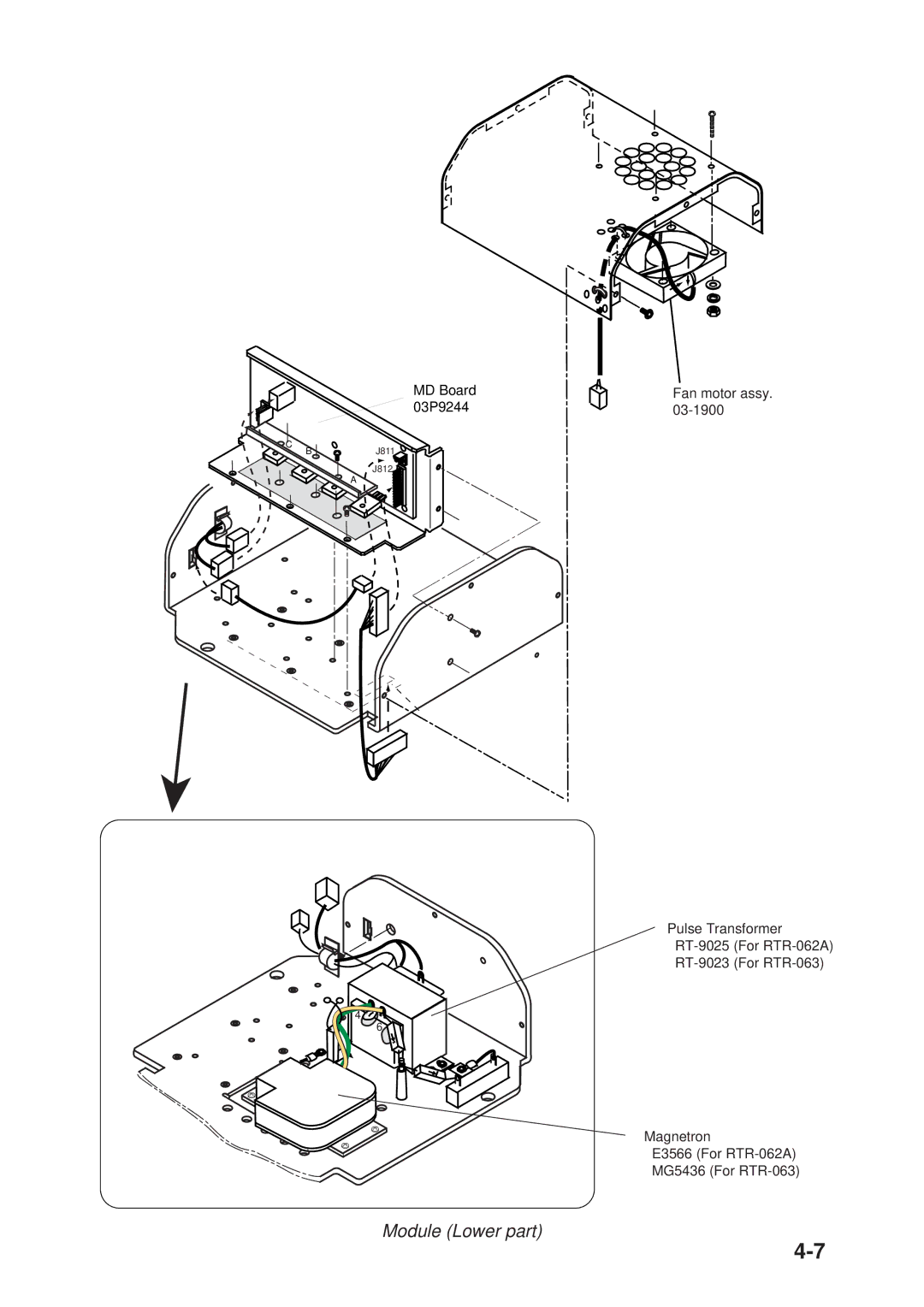 Furuno FR-1710 manual Module Lower part 