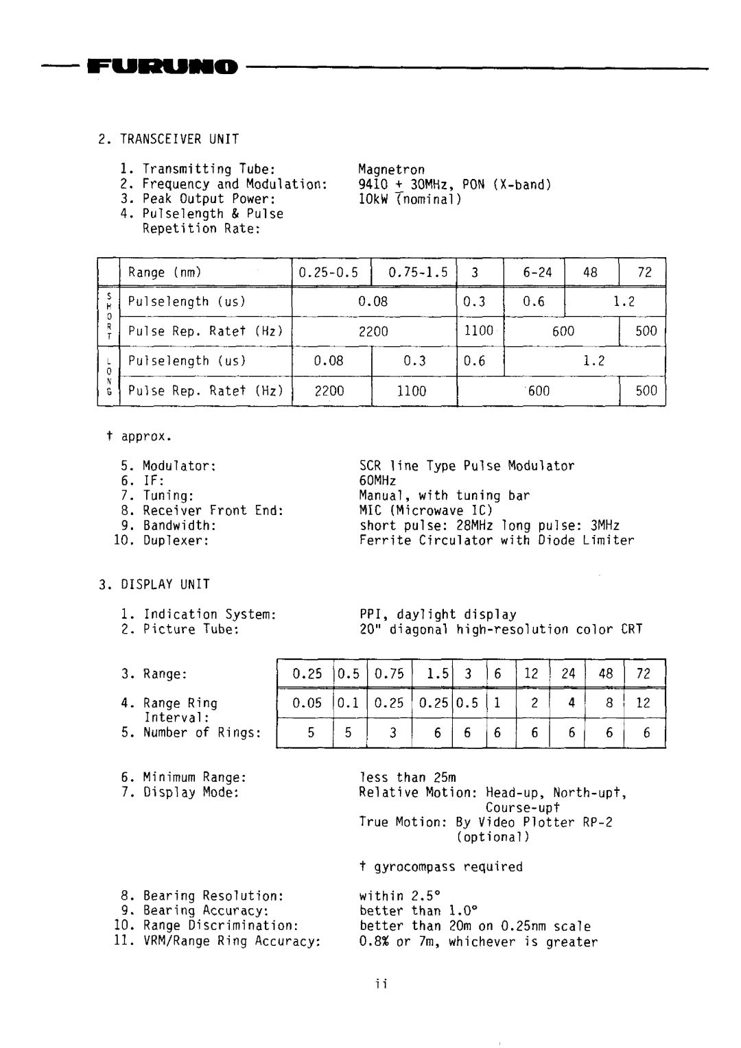 Furuno FR-2010 manual 