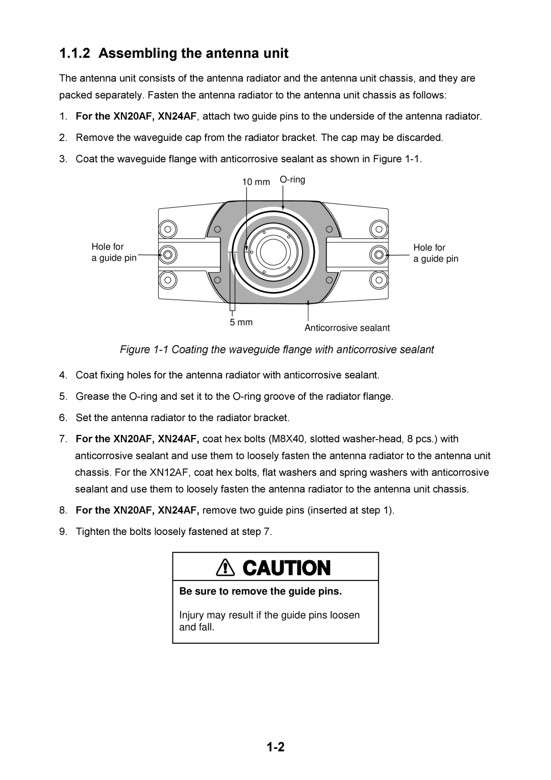 Furuno FR-2115-B installation manual Assembling the antenna unit 