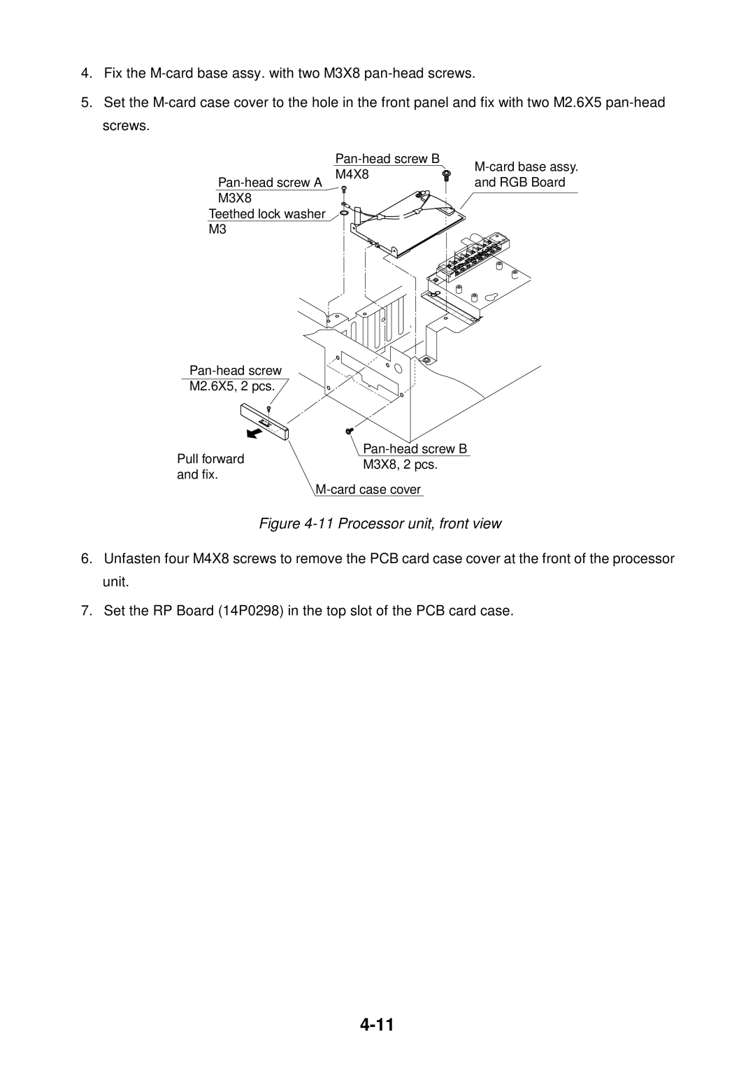 Furuno FR-2115-B installation manual Processor unit, front view 