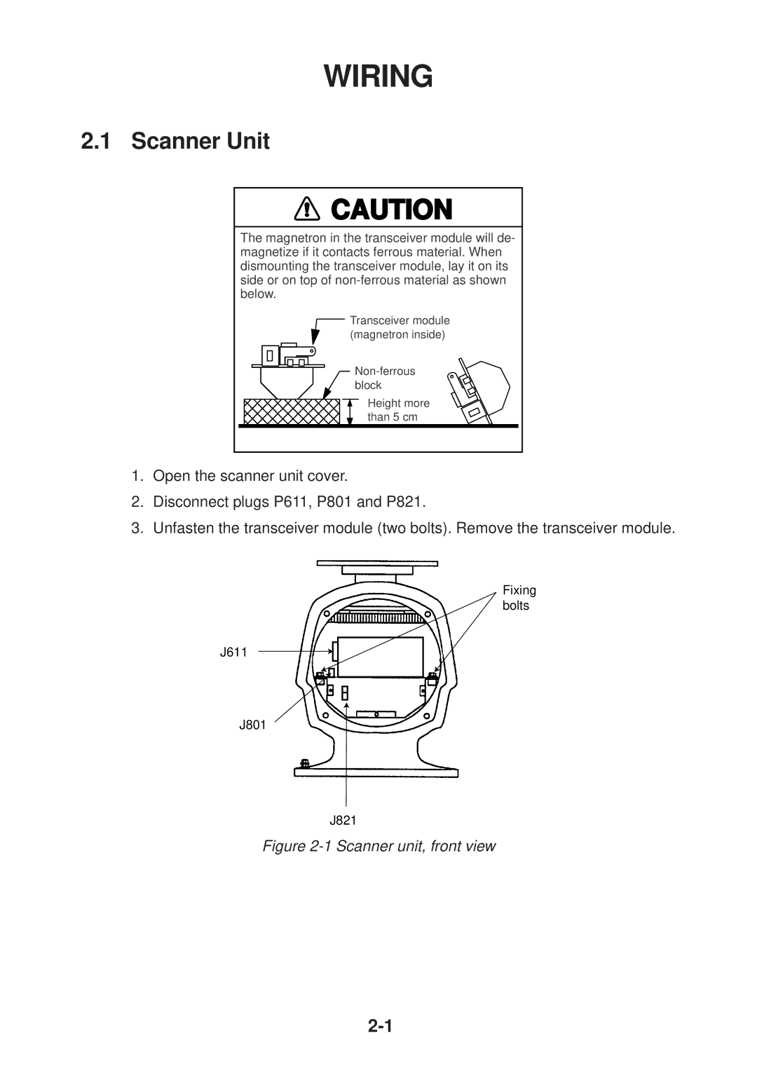 Furuno FR-2115/2125 manual Wiring 