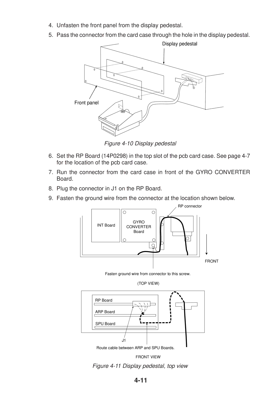 Furuno FR-2115/2125 manual Display pedestal 