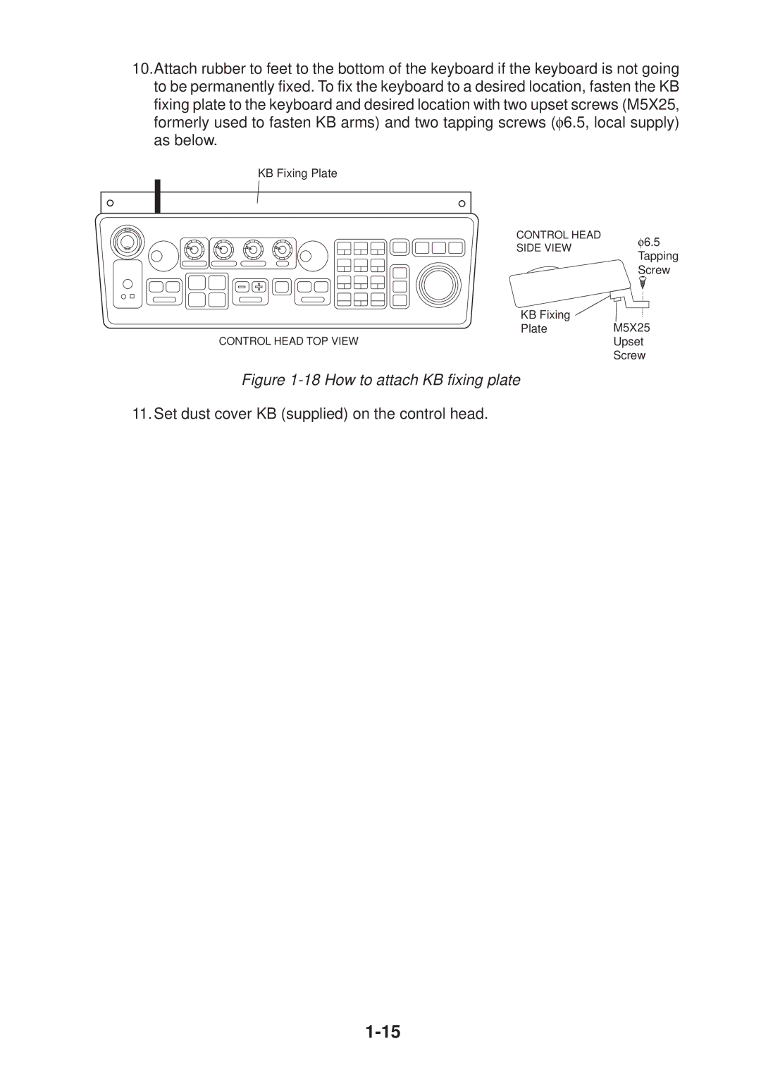 Furuno FR-2125V installation manual How to attach KB fixing plate 