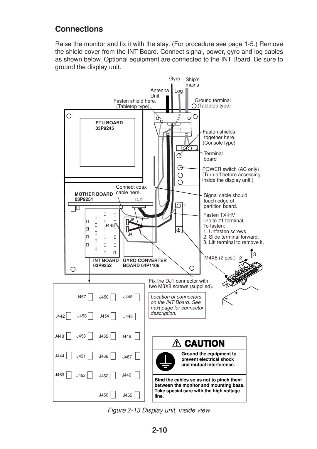 Furuno FR-2125V installation manual Connections, M4X8 2 pcs 