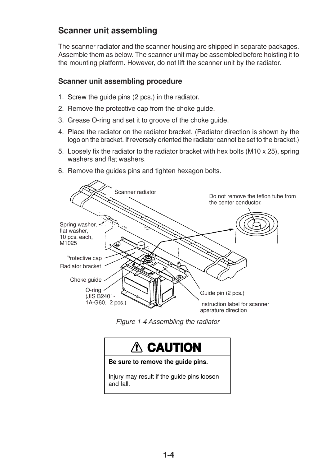 Furuno FR-2135S manual Scanner unit assembling procedure 