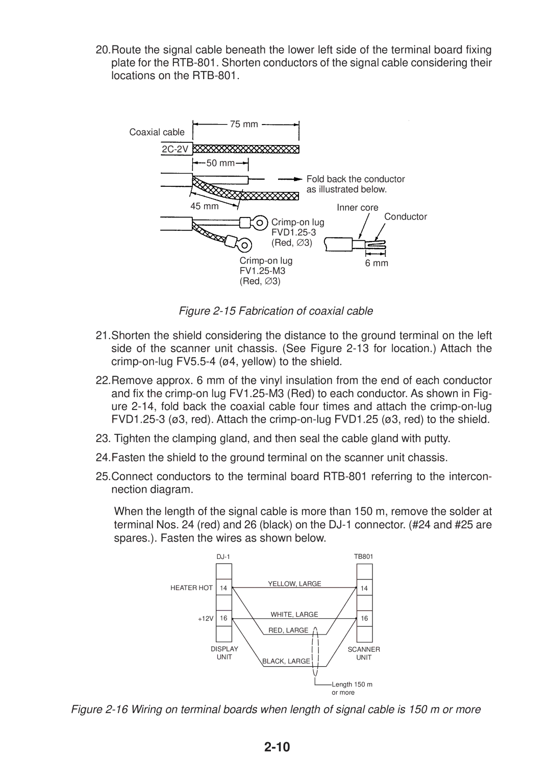 Furuno FR-2135S manual Fabrication of coaxial cable 