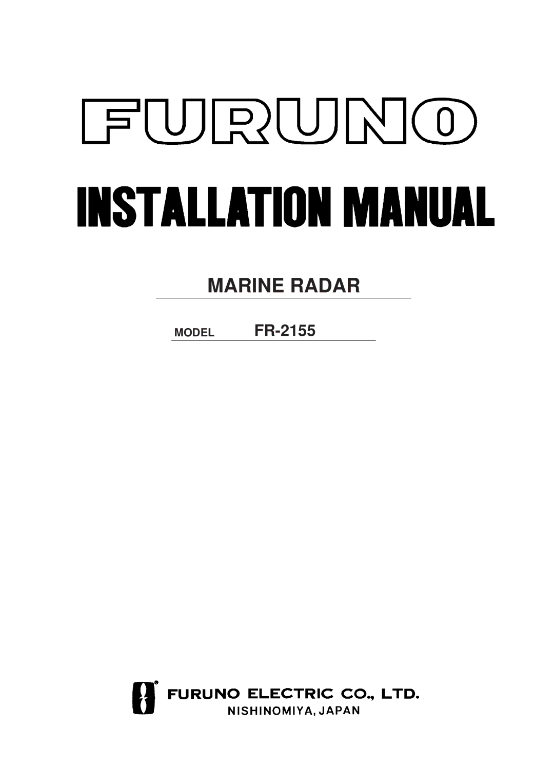 Furuno FR-2155 manual Marine Radar 